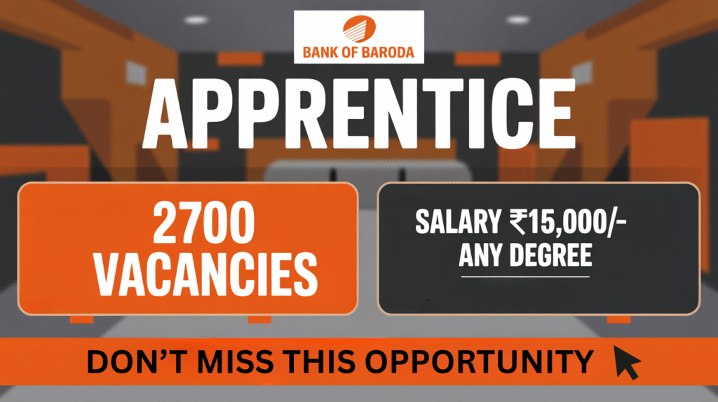 Bank of Baroda Apprenticeship 2025